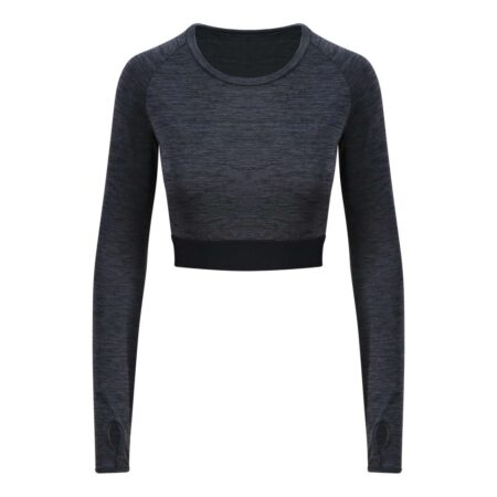 Αθλητικό Crop Top - Γκρί σκούρο