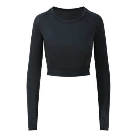 Αθλητικό Crop Top - Μαύρο